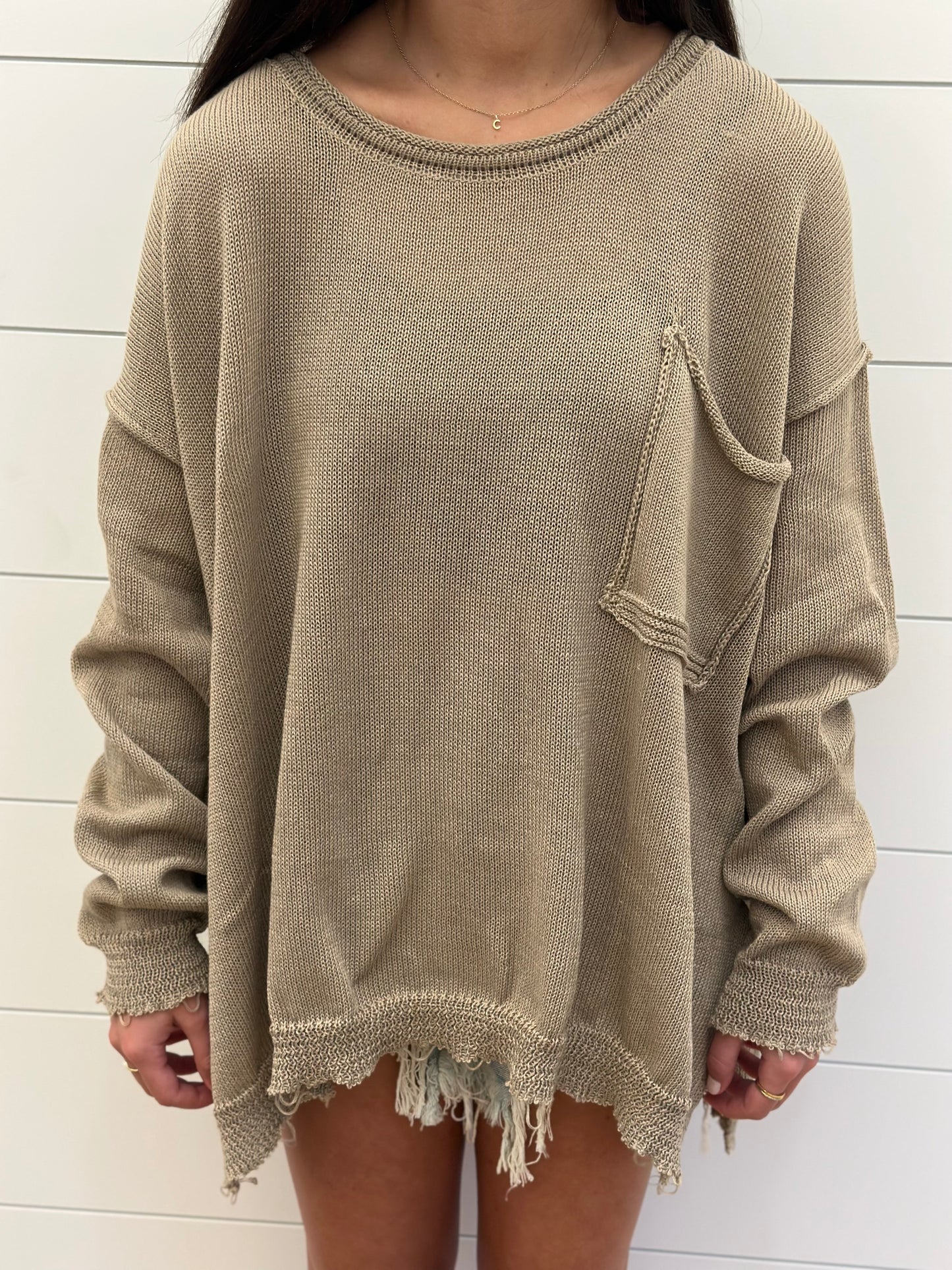 Oversized Pocket Sweater