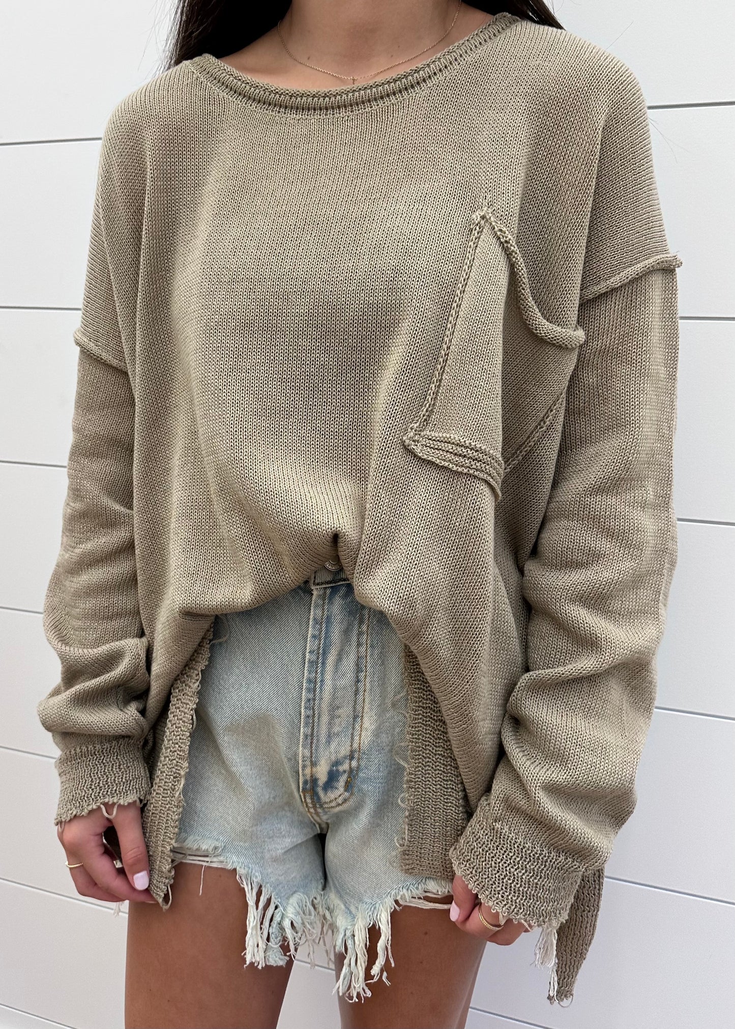 Oversized Pocket Sweater